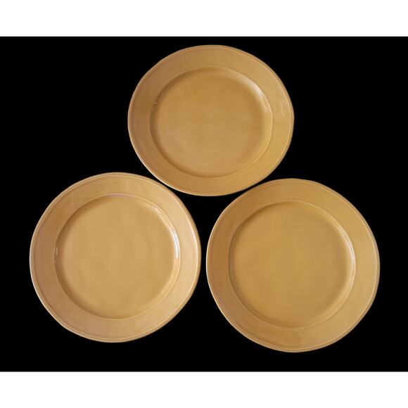 Euro Ceramic Portugal SAFARI Burnt Orange Stoneware Salad Plates 11" Set 3 - Picture 9 of 10